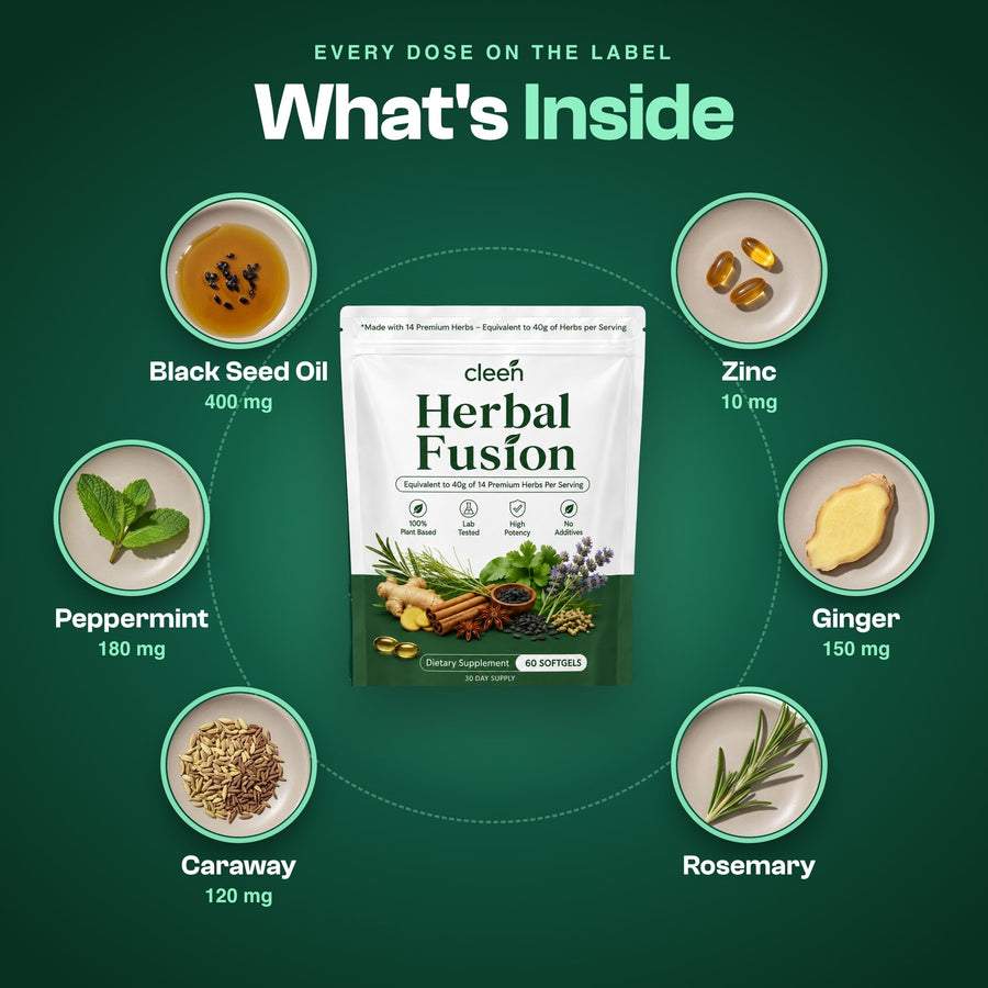What's inside Cleen Herbal Fusion